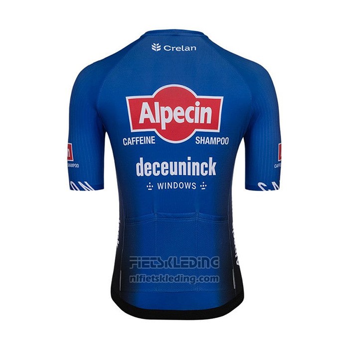 2022 Fietskleding Alpecin Deceuninck Zwart Blauw Korte Mouwen en Koersbroek